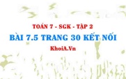 Bài 7.5 trang 30 Toán 7 Kết nối tri thức Tập 2